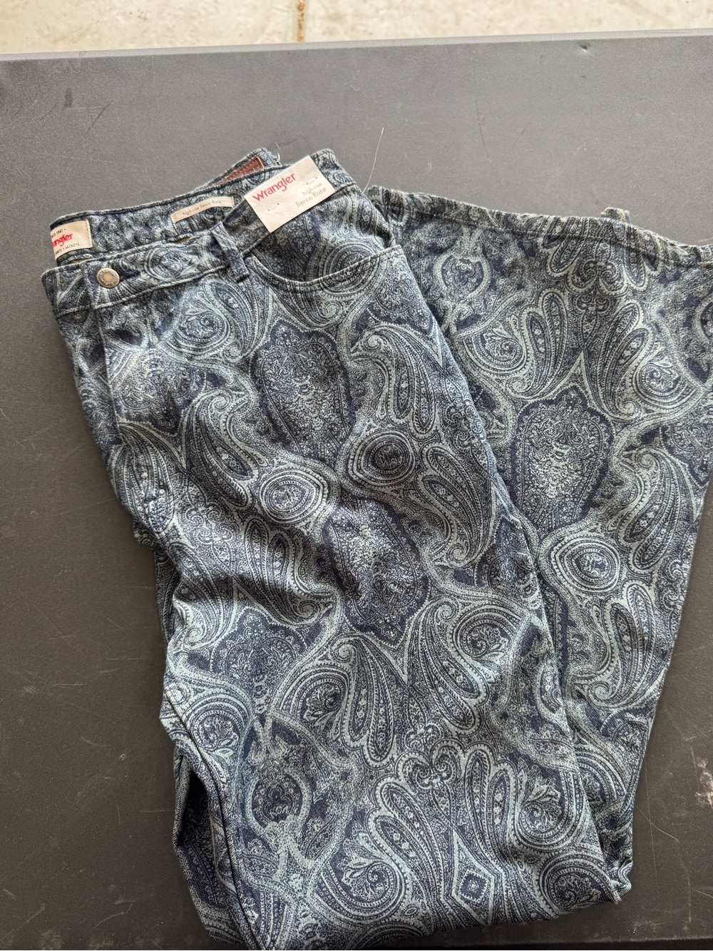 Wrangler High Rise Fierce Flare Jeans Paisley Women's 18x34 New - Picture 5 of 5